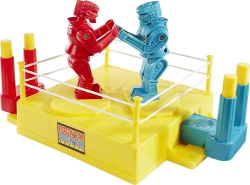 Mattel Games Rock ‘Em Sock ‘Em Robots Fight Cards Card Game, Team Party Game for Kids & Adults with 2 Boxing Gloves Mattel Games