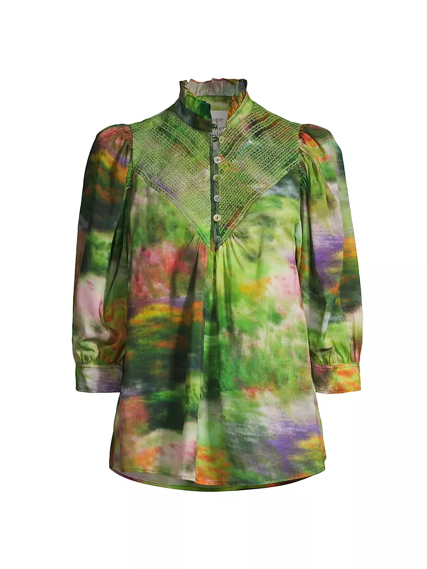 Женская Блузка Hope for Flowers Watercolor Smocked Shirt Hope for Flowers