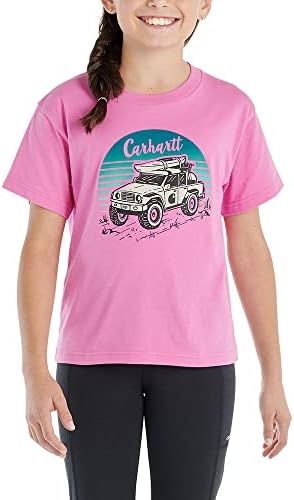 Carhartt Kid's CA9936 Short-Sleeve Off Road T-Shirt - Girls - 6 Child - Super Pink Carhartt