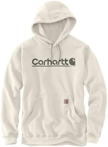 Мужское худи Carhartt с капюшоном, логотипом и кенгуру-карманом, свободного кроя Carhartt