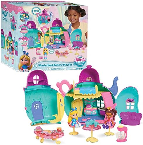 Just Play Disney Junior Alice’s Wonderland Bakery Playset and Toy Figures, 15 Pieces, Officially Licensed Kids Toys for Ages 3 Up, Amazon Exclusive Just Play