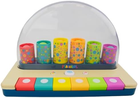 Playskool Little Wonders Pop-A-Tune - Toy - Colorful Tubes & Keys Teach Cause & Effect - Silly Sounds and Classic Piano - for 12 Months+ Playskool