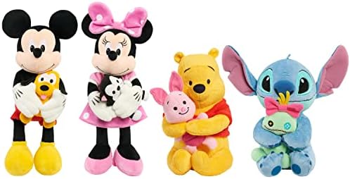 DISNEY CLASSIC Lil Friends 11.5-inch Mickey Mouse and Pluto Plush Stuffed Animal, Plushie, Kids Toys for Ages 2 Up by Just Play Just Play