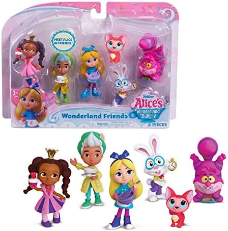 Disney Junior Alice’s Wonderland Bakery Friends, 3 Inch Figure Set of 6, Officially Licensed Kids Toys for Ages 3 Up by Just Play Just Play