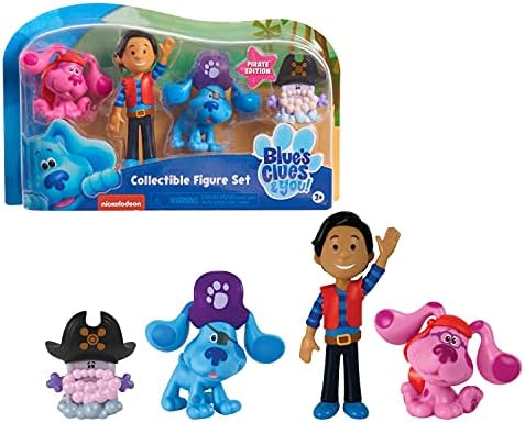 Blue's Clues & You! Collectible 4-Piece Pirate Figure Set, Josh, Blue, Magenta, Slippery Soap, Kids Toys for Ages 3 Up by Just Play Just Play