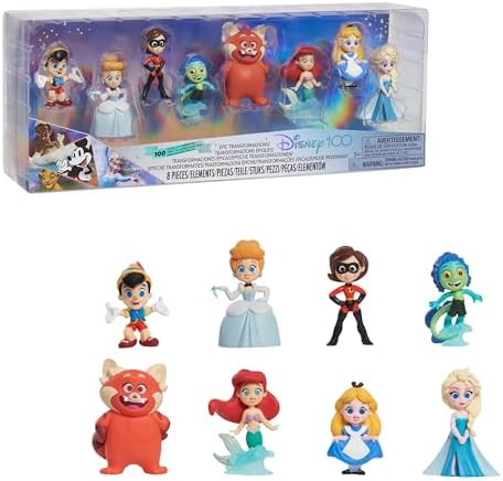 Disney100 Years of Dynamic Duos Celebration Collection Limited Edition 8-Piece Figure Pack, Kids Toys for Ages 3 Up by Just Play Just Play