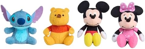 Just Play Disney Littlest Friends Plush 4-Pack, 3-inch Stuffed Animals, Kids Toys for Ages 3 Up Just Play