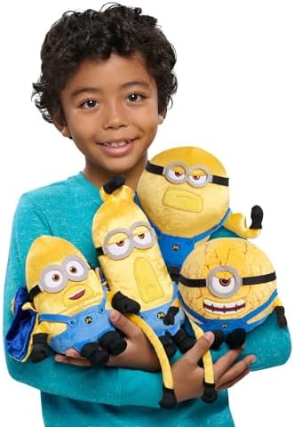 Just Play Illumination Minions Despicable Me 4 Squooshy Plush Mega Tim, Kids Toys for Ages 3 Up Just Play