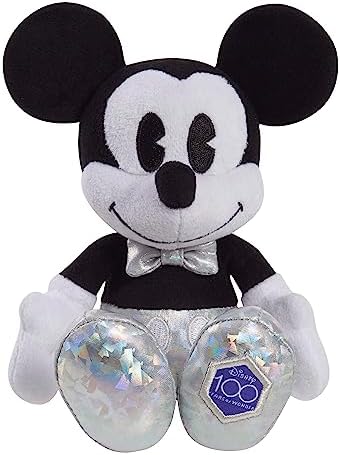 Disney100 Years of Wonder Mickey Mouse Small Plush Stuffed Animal, Kids Toys for Ages 2 Up by Just Play Just Play