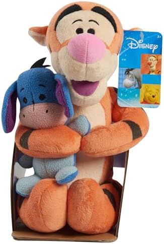 Disney Classics Lil Friends Tigger and Eeyore Plushie Stuffed Animal, Kids Toys for Ages 2 Up by Just Play Disney