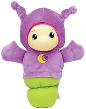 Playskool Lullaby Gloworm - Baby and Infant Toys 0-6 months Soft Cuddly Stuffed Toy Plays Soothing Calming Lullabies For Sleep With Gentle Glow in Purple Playskool