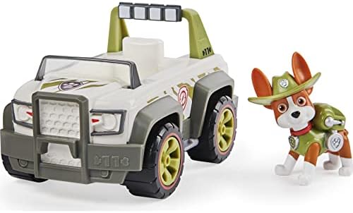 Paw Patrol, Tracker’s Jungle Cruiser Vehicle with Collectible Figure, for Kids Aged 3 and up Paw Patrol