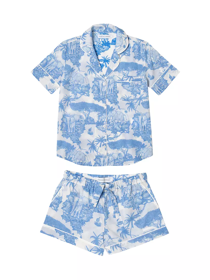 Женская Пижама Desmond & Dempsey 2-Пiece Printed Cotton Short Desmond & Dempsey