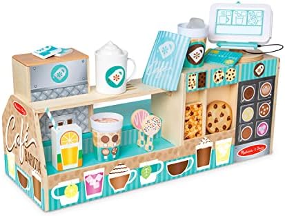 Melissa & Doug Wooden Café Barista Coffee Shop (35 Pieces) - FSC Certified Melissa & Doug