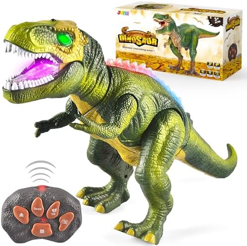 JOYIN Robot Dinosaur Toy for Kids Boys 3+ Big T rex Dinosaur Toy with Light and Realistic Roaring Sound, Walking & Dancing Dinosaur Toy, Electronic Steam Toy, Birthday Gift for Kids Boys Girls JOYIN