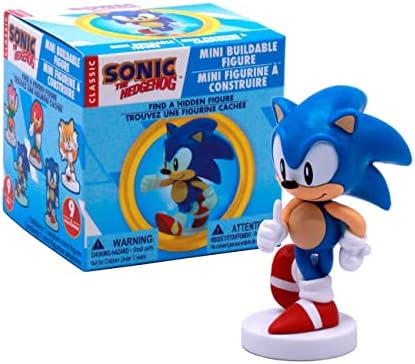 Sonic The Hedgehog Mini Buildable Action Figure Mystery Box - Blind Bags with Sonic Figure, Tails, Knuckles, and Amy Rose Mini Figures - Sonic The Hedgehog Toys Just Toys LLC