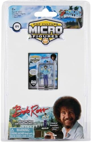 World's Smallest Bob Ross Pop Culture Micro Figure, 5041 Worlds Smallest