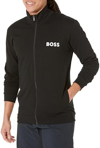 Мужское Худи BOSS Contrast Logo Cotton Full Zip BOSS