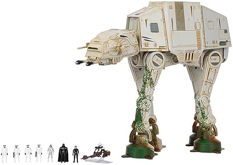 STAR WARS Micro Galaxy Squadron at-at Walker (Endor) Amazon Exclusive - 10-Inch Vehicle with Lights, Sounds, Action Zones, and Accessories (Toys for Kids Ages 8 and Up) Star Wars