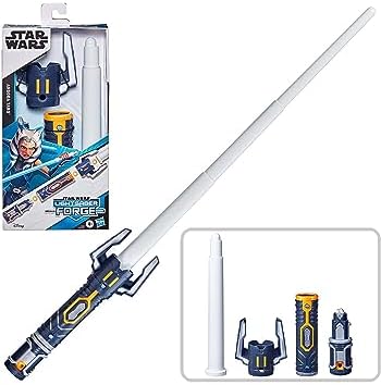 STAR WARS Lightsaber Forge Ahsoka Tano Extendable White Lightsaber Toy, Customizable Roleplay Toy for Kids Ages 4 and Up Star Wars