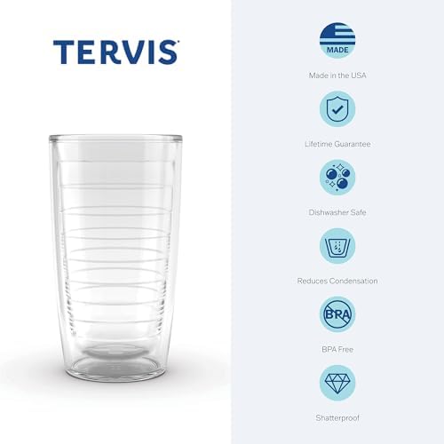 Tervis Made in USA Double Walled NFL Indianapolis Colts Insulated Tumbler Cup Keeps Drinks Cold & Hot, 16oz, Primary Logo Tervis