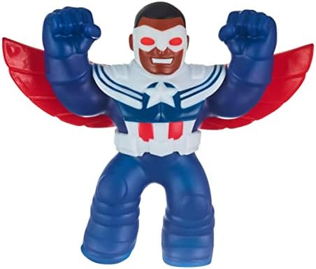 Heroes of Goo Jit Zu Marvel Hero Pack. Captain America - Sam Wilson - Squishy 4.5" Tall Heroes of Goo Jit Zu