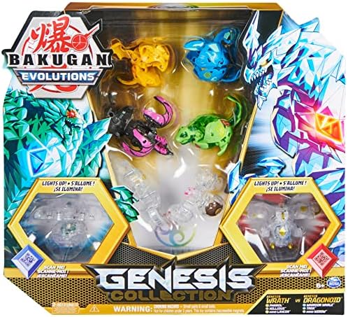 Bakugan Legends Collection Pack, 4-Pack Featuring Centipod, Surturan Geogan, Dragonoid Nova, Trox Ultra, and 6 BakuCores, Kids Toys for Ages 6 and Up Bakugan