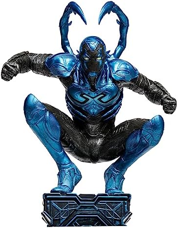 Статуэтка Blue Beetle высотой 30 см в стиле фильма Blue Beetle с коллекционной арт-картой McFarlane Toys