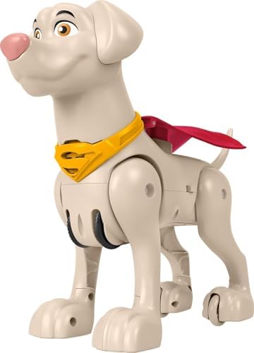 Fisher-Price DC League of Super-Pets Preschool Toy, Rev & Rescue Krypto Motorized Figure with Sounds & Phrases for Pretend Play Kids Ages 3+ Years Fisher-Price