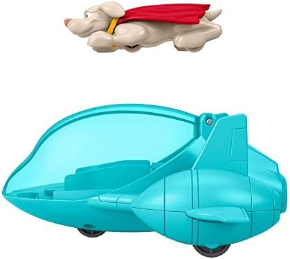 Fisher-Price DC League of Super-Pets Preschool Toy Super Launch Krypto Figure & Invisible Jet Vehicle Set for Pretend Play Kids Ages 3+ Years Fisher-Price