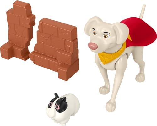 Fisher-Price DC League of Super-Pets Preschool Toy Hero Punch Krypto Poseable Figure & Accessories Set for Pretend Play Kids Ages 3+ Years Fisher-Price