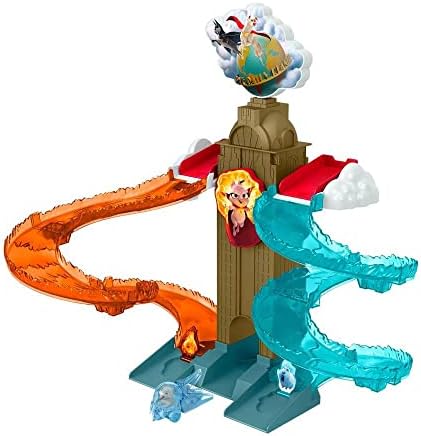 Fisher-Price DC League of Super-Pets Daily Planet Rescue die-cast Vehicle Racetrack playset with Vehicle Launcher and 2 ramps for Kids Ages 3 and up DC Comics