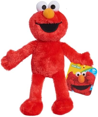 Just Play Sesame Street Friends 8-inch Elmo Sustainable Plush Stuffed Animal, Kids Toys for Ages 18 Month Just Play