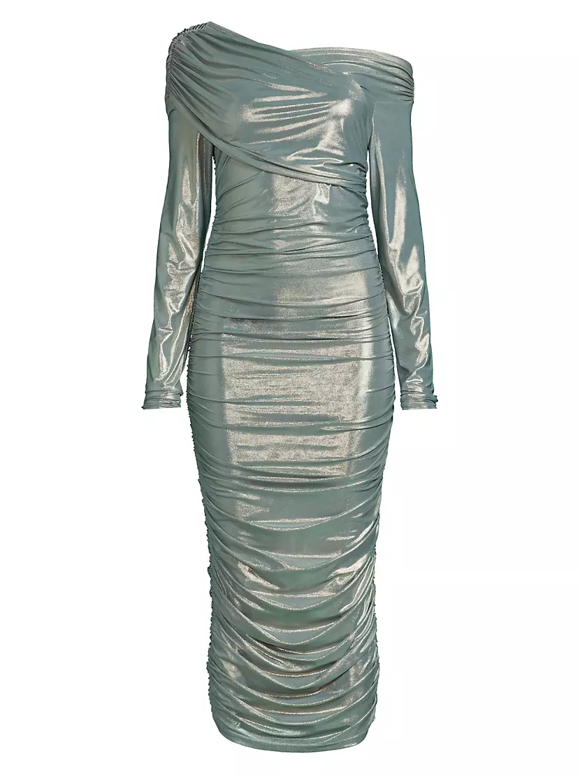 Женское Вечернее Платье Undra Celeste Metallic Ruched Undra Celeste