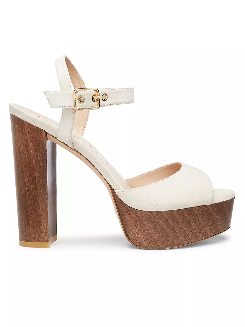 Сандалии Ryder 95MM из замши с платформой и высоким каблуком Stuart Weitzman