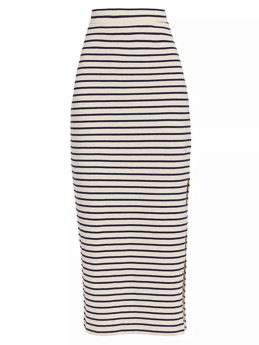 Whitney Striped Body-Con Maxi Skirt Splendid