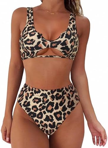 Женский Раздельный купальник SUUKSESS Cutout Bikini Sets Push Up High Waisted Swimsuits 2 Piece SUUKSESS