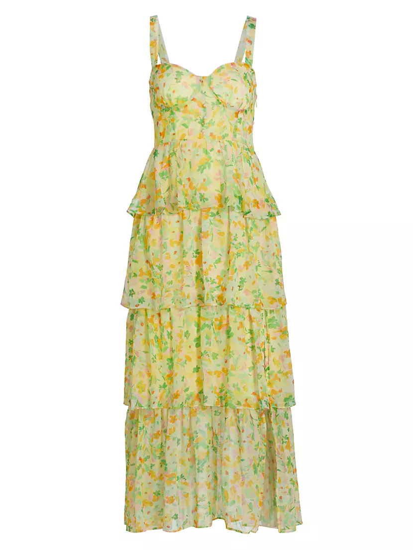 Midsummer Tiered Floral Maxi Dress ASTR