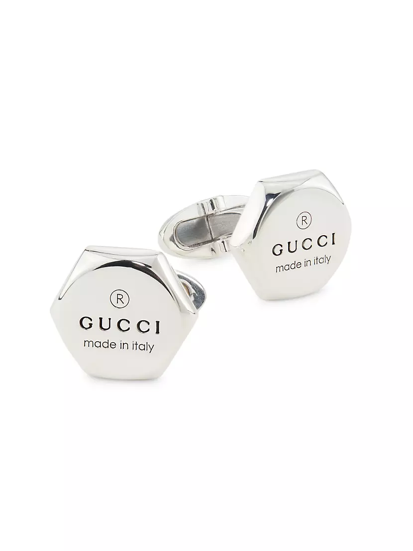 П cufflinks из стерлингового серебра, изготовленные в Италии Gucci