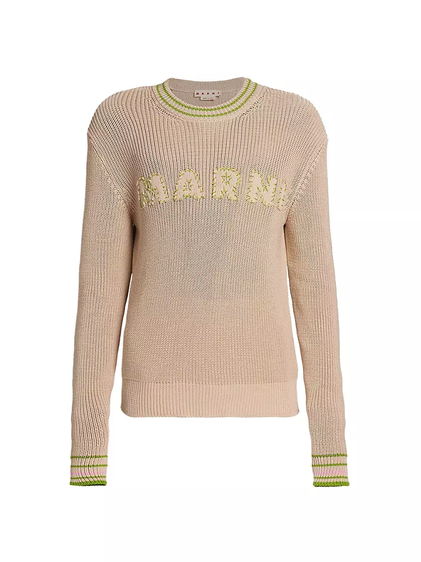 Мужской Свитер MARNI Logo-Woven Crewneck MARNI