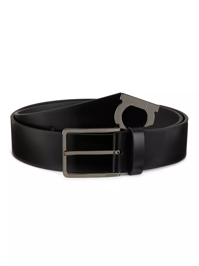 Ремень Ferragamo Leather Cut-to-Size Brass Buckle Ferragamo