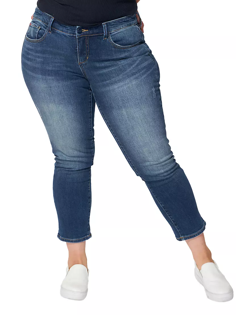 Женские Укороченные Джинсы SLINK JEANS Straight-Leg SLINK JEANS