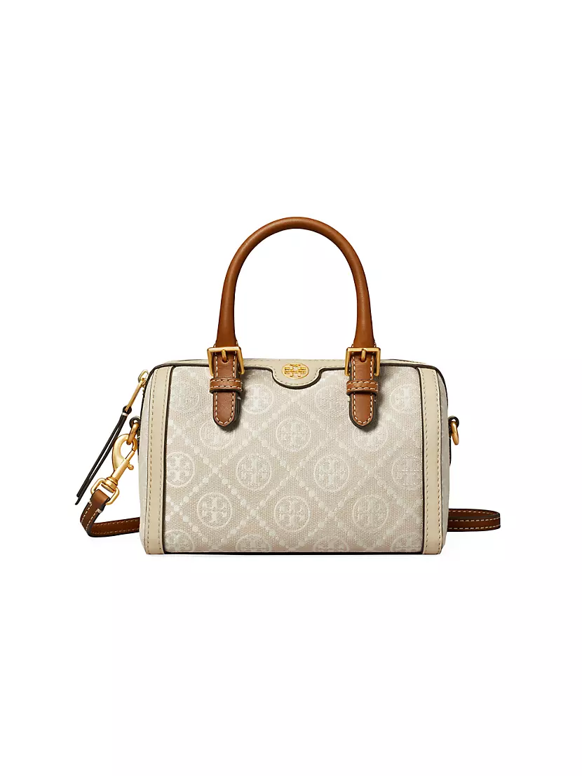 Компактная баррель-сумка из хлопка и полиэстера 18,5 x 12 x 11,5 см Tory Burch