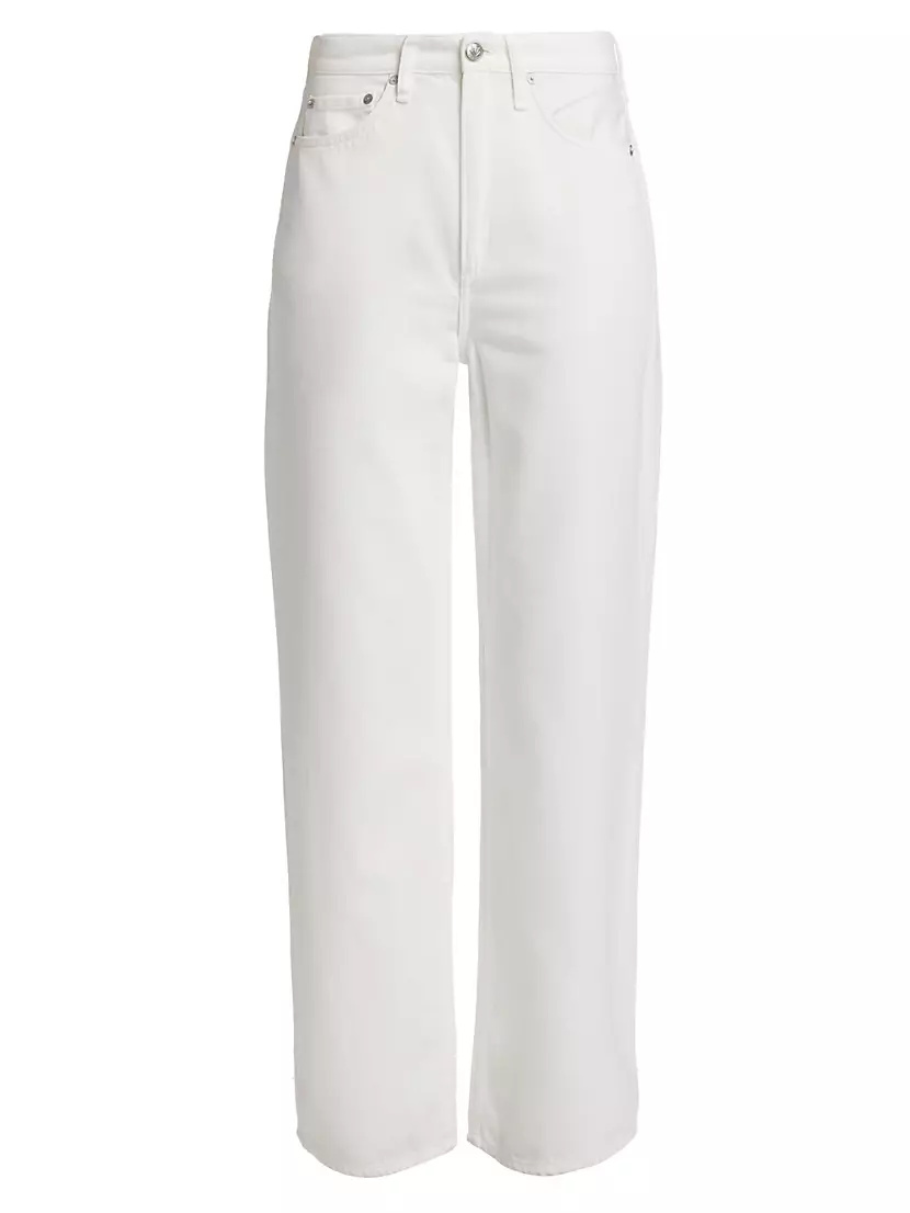 Featherweight Logan Mid-Rise Wide-Leg Jeans Rag & Bone