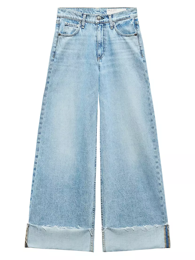 Sofie Crop Wide-Leg Cuff Jeans Rag & Bone