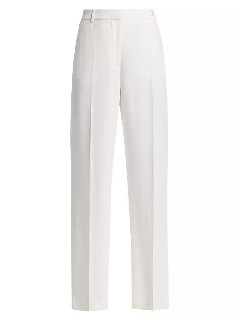 Wide-Leg Split-Hem Trousers Toteme