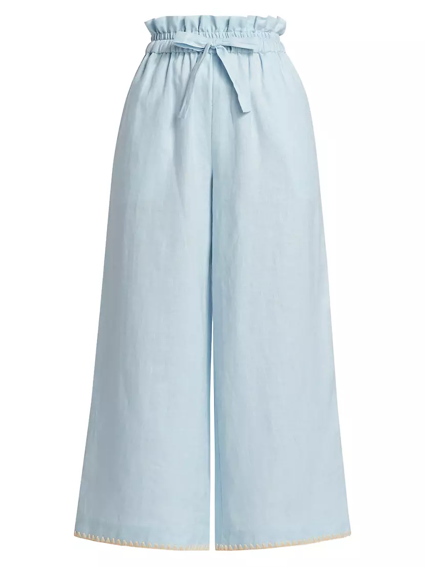 Tomasina Linen Drawstring Pants Figue