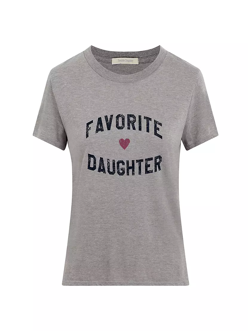 Женская Футболка FAVORITE DAUGHTER Cotton-Blend Logo FAVORITE DAUGHTER