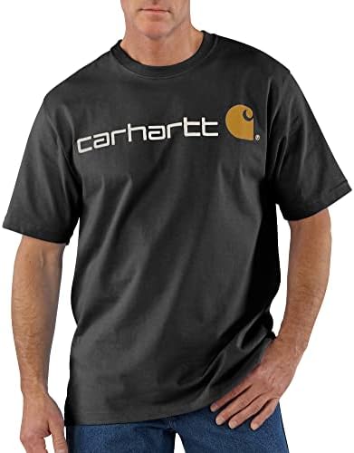 Футболка Carhartt с короткими рукавами и логотипом, свободного кроя, из тяжелого хлопка Carhartt