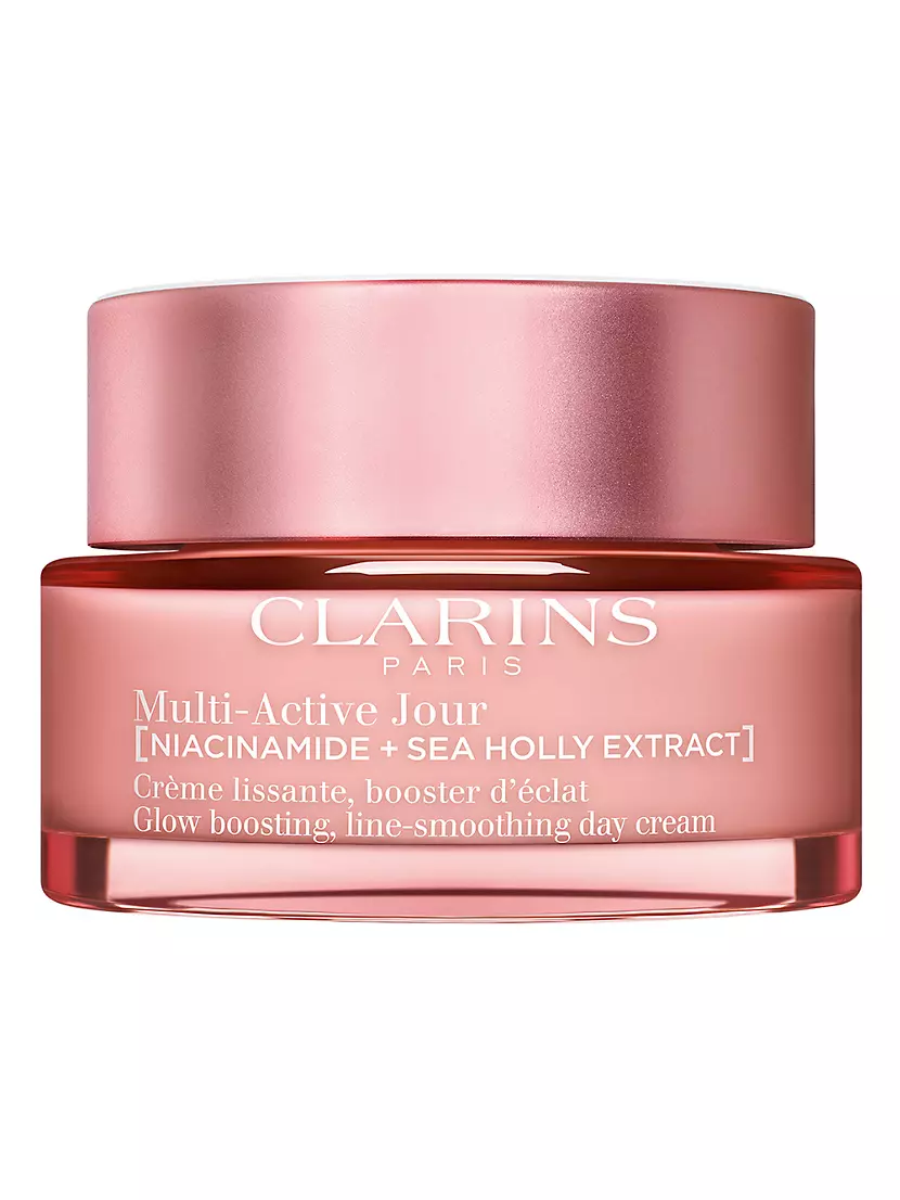 Multi-Active Day Moisturizer For Lines, Pores, Glow With Niacinamide, Dry Skin Clarins